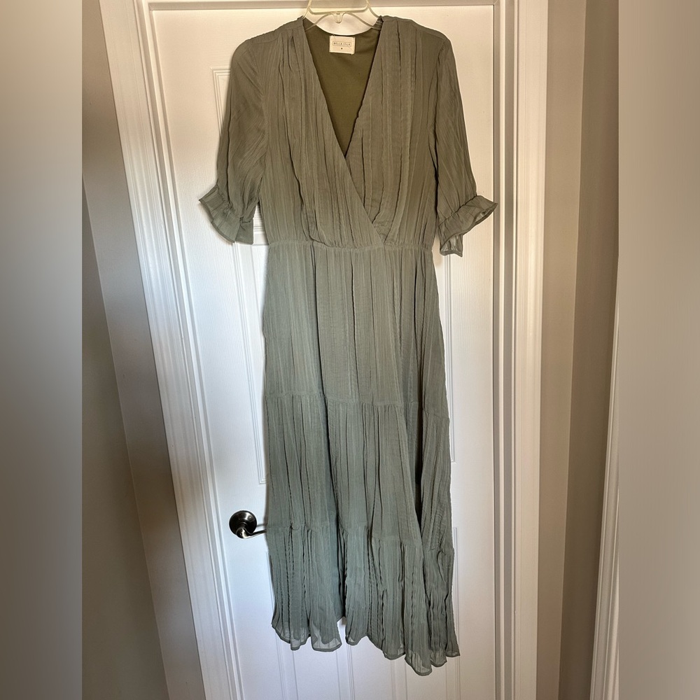 Bella Ella dress, sage green, size medium